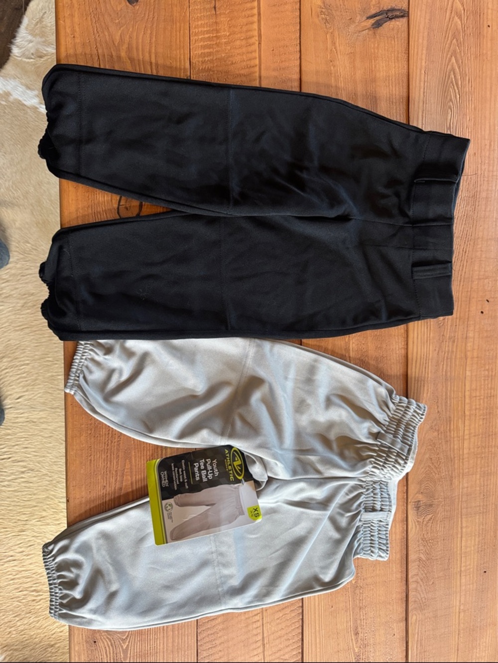 Kids Baseball Pants - Black and Light Gray